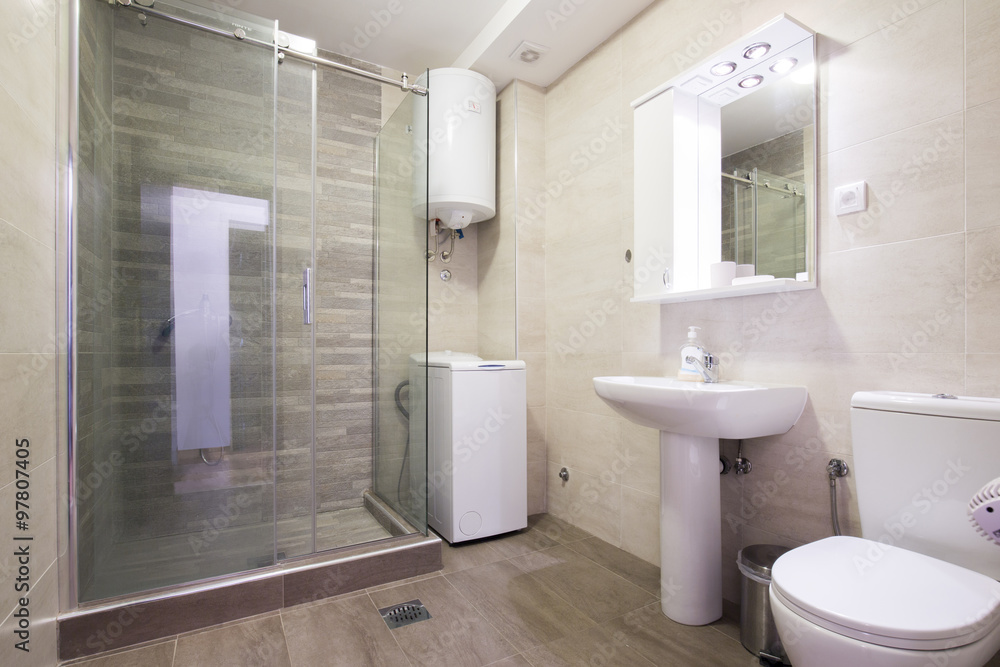 Interior of a modern bathroom