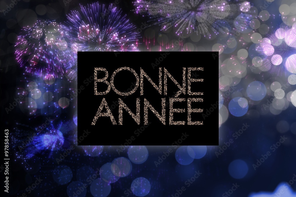 Composite image of glittering bonne annee