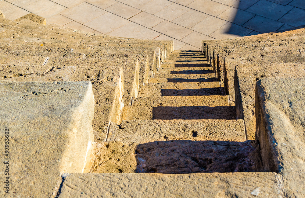 Steps of Odeon Amphitheatre in Paphos - Cyprus