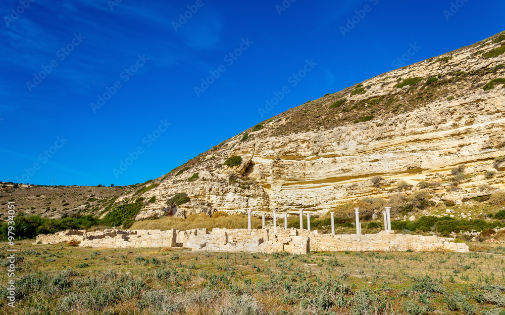 Coastal Basilica of Kourion, an ancient city in Cyprus