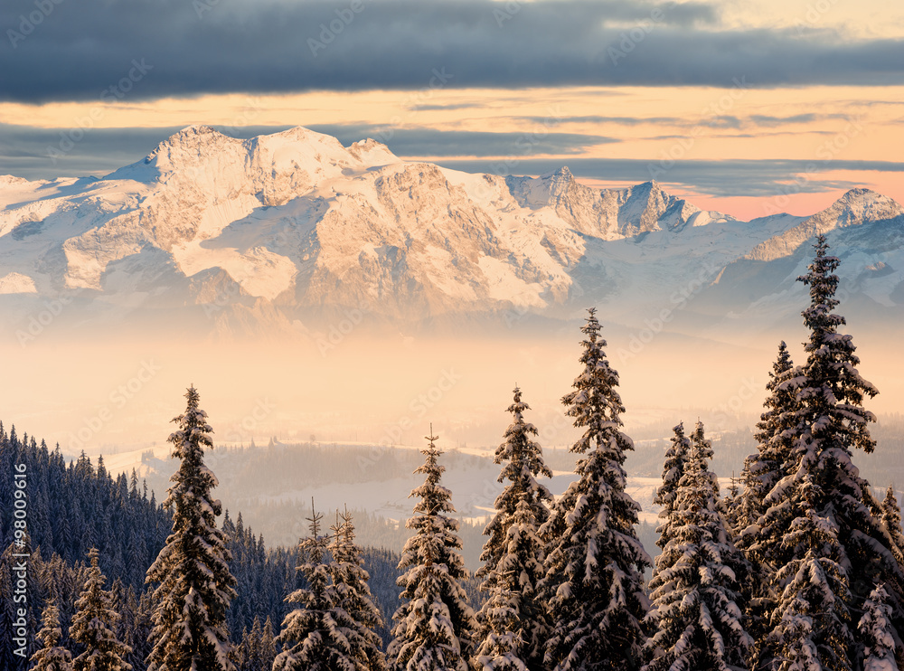 Winter mountains