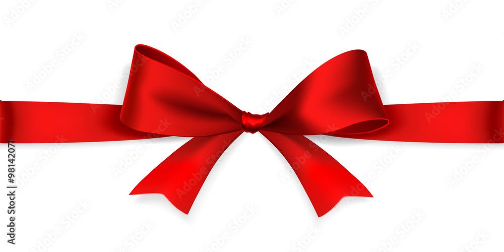 Red satin bow 