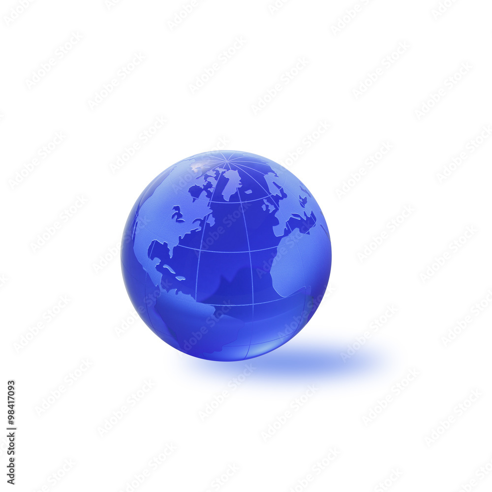 Globe of the World. Atlantic ocean /with clipping path