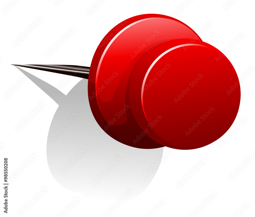 Sharp pin in red color