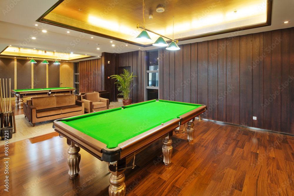 interior of modern billiard room