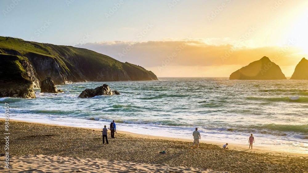 Sonnenuntergang an der Südküste von England