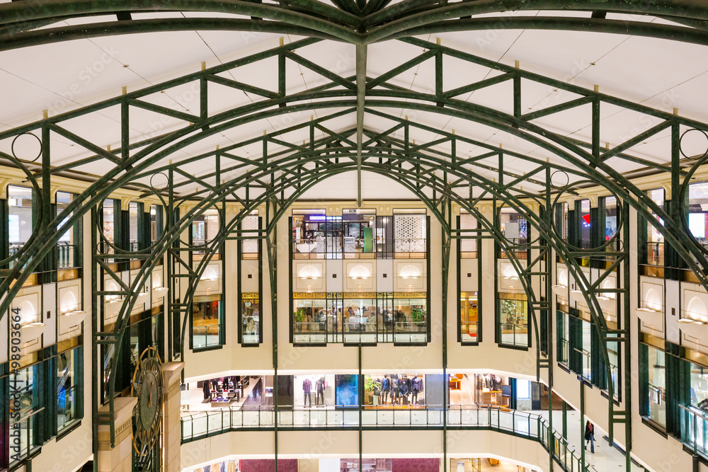 interior of modern shopping mall