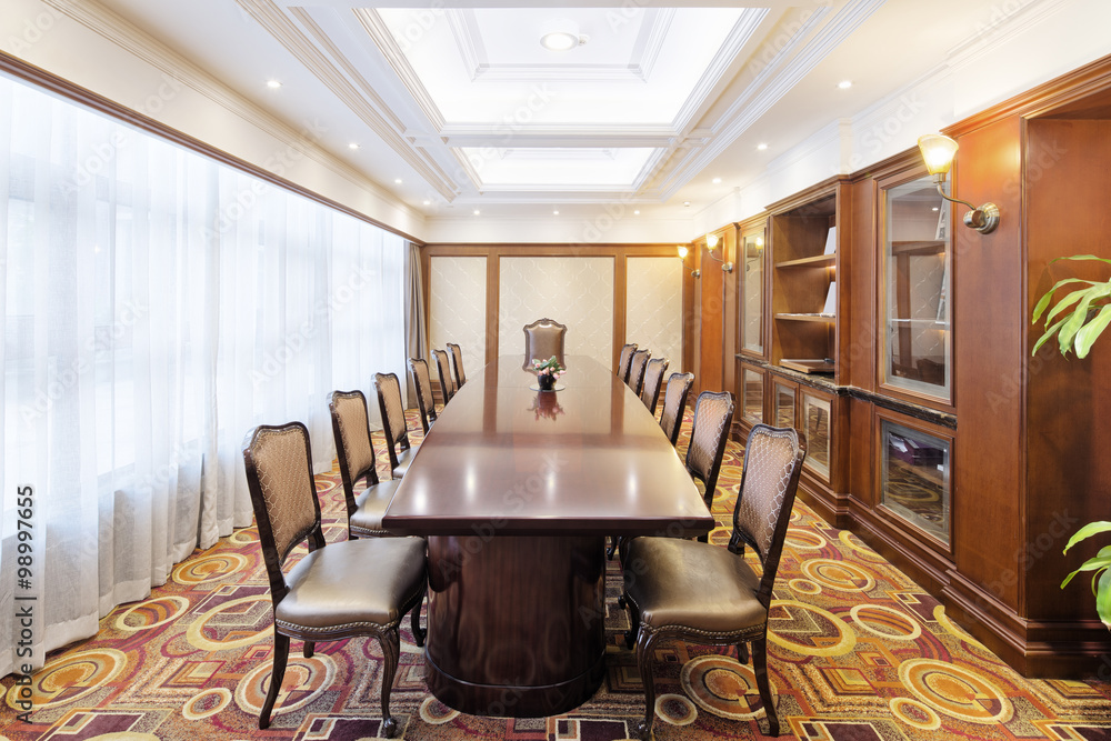 interior of modern meeting room