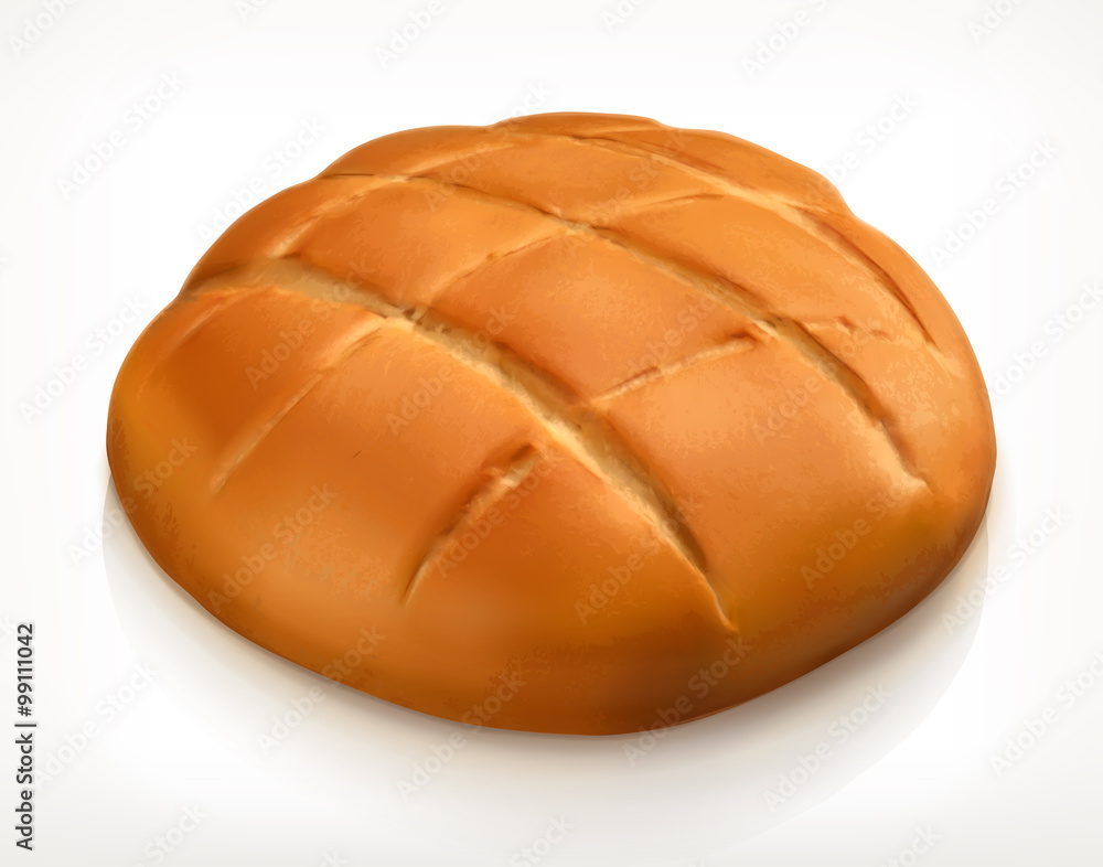 Round bread, vector icon