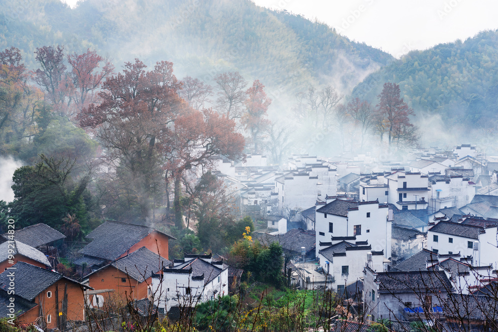 中国特色农家雪景