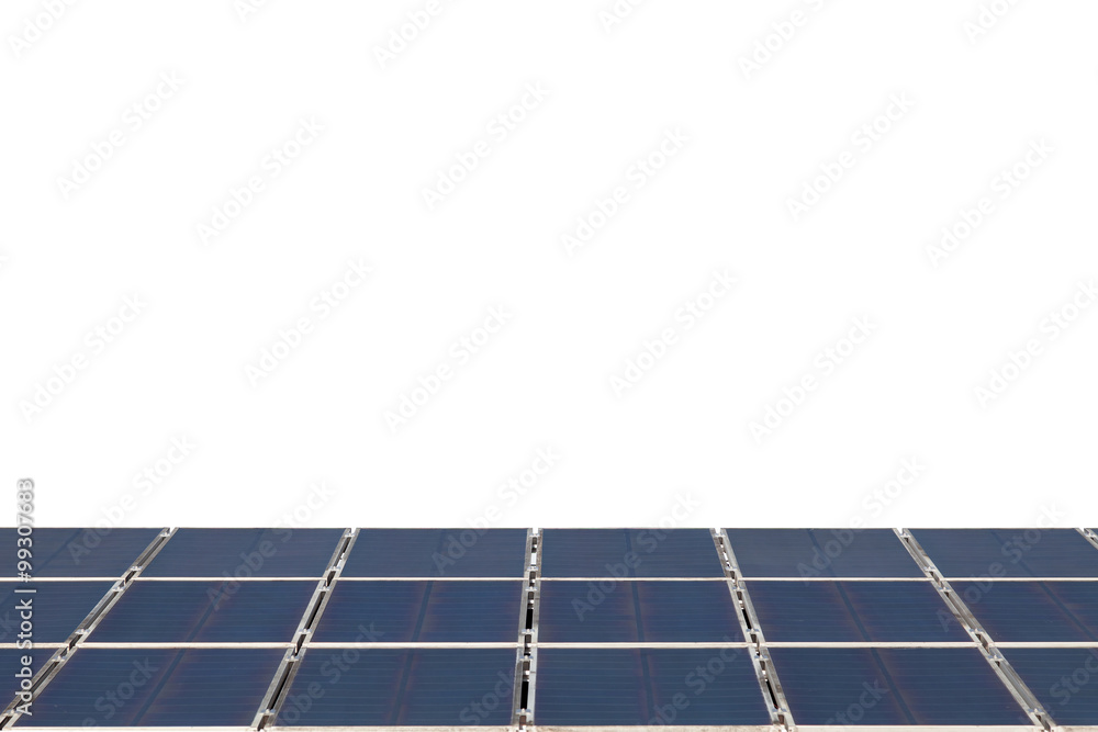 solar cell panel on  white background , Energy saving concept.