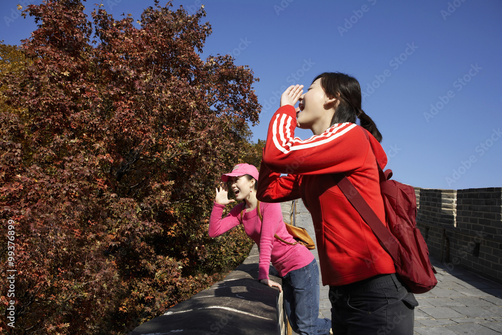 Young Woman Shouting, The Great Wall Of China