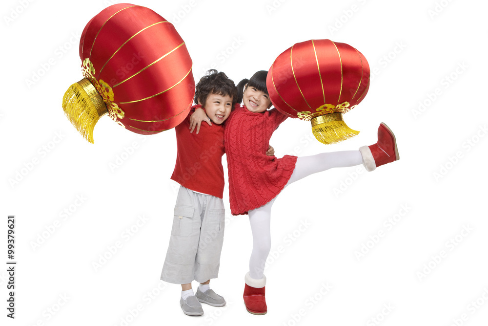 孩子们庆祝中国新年