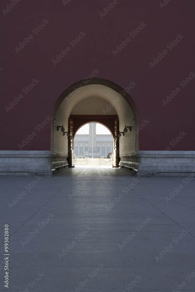 View Of Courtyard Through Archway