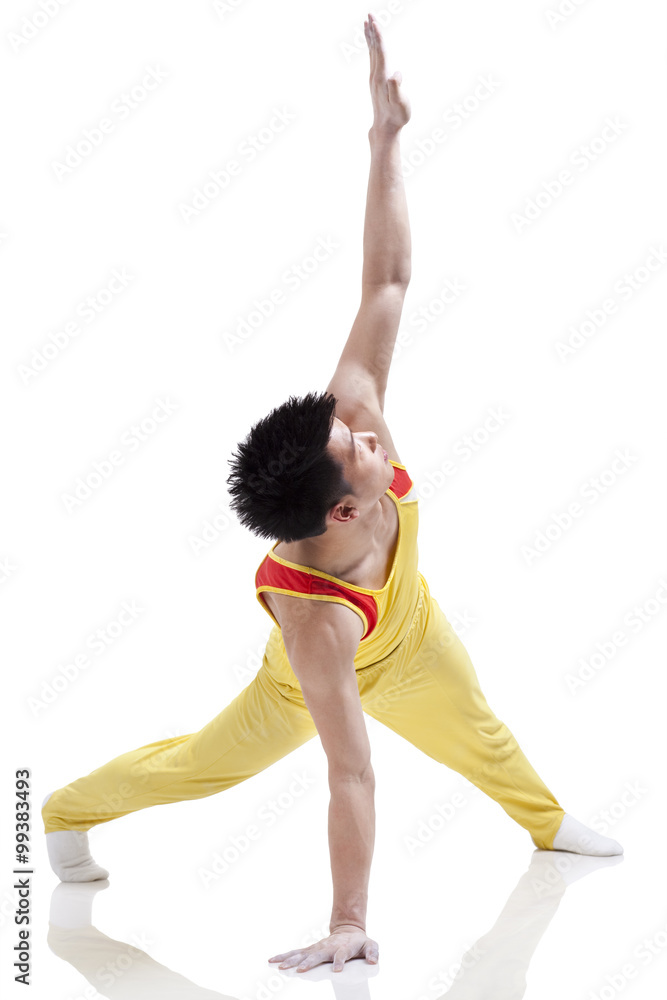 Gymnast performing gymnastics