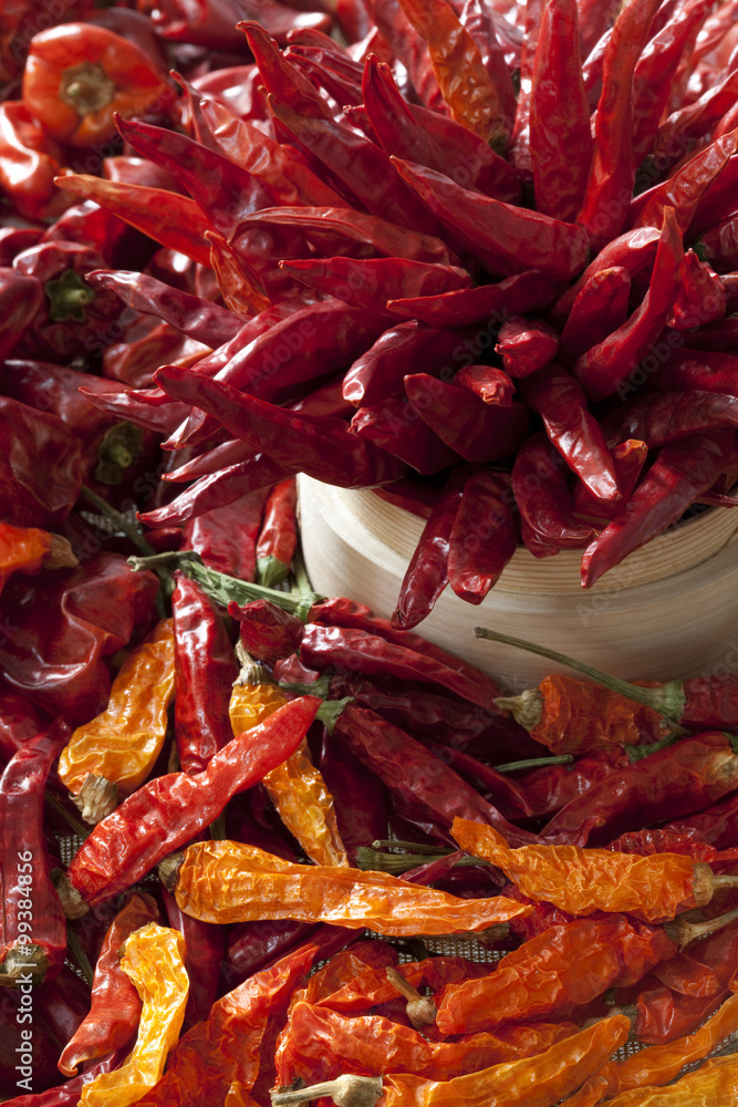 Close-up of dry Chili Pepper