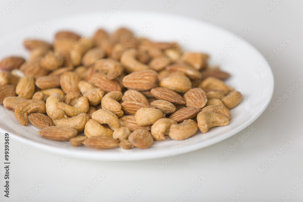 Almonds and cashews