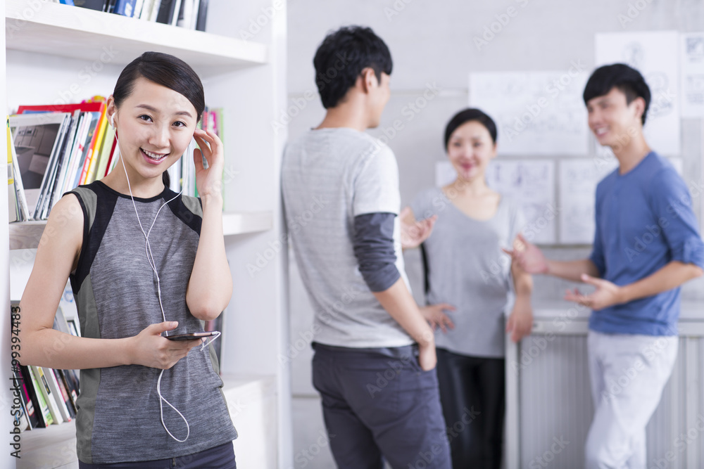 Young white collar workers in the office