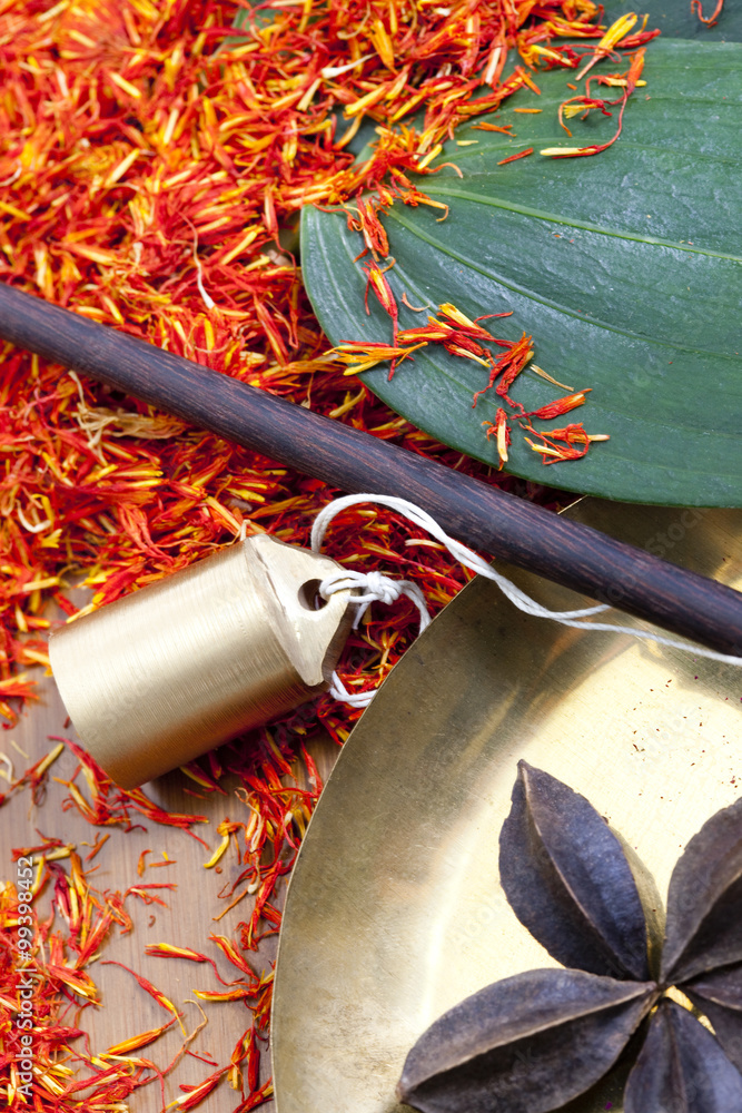 Above View of Chinese Herbs