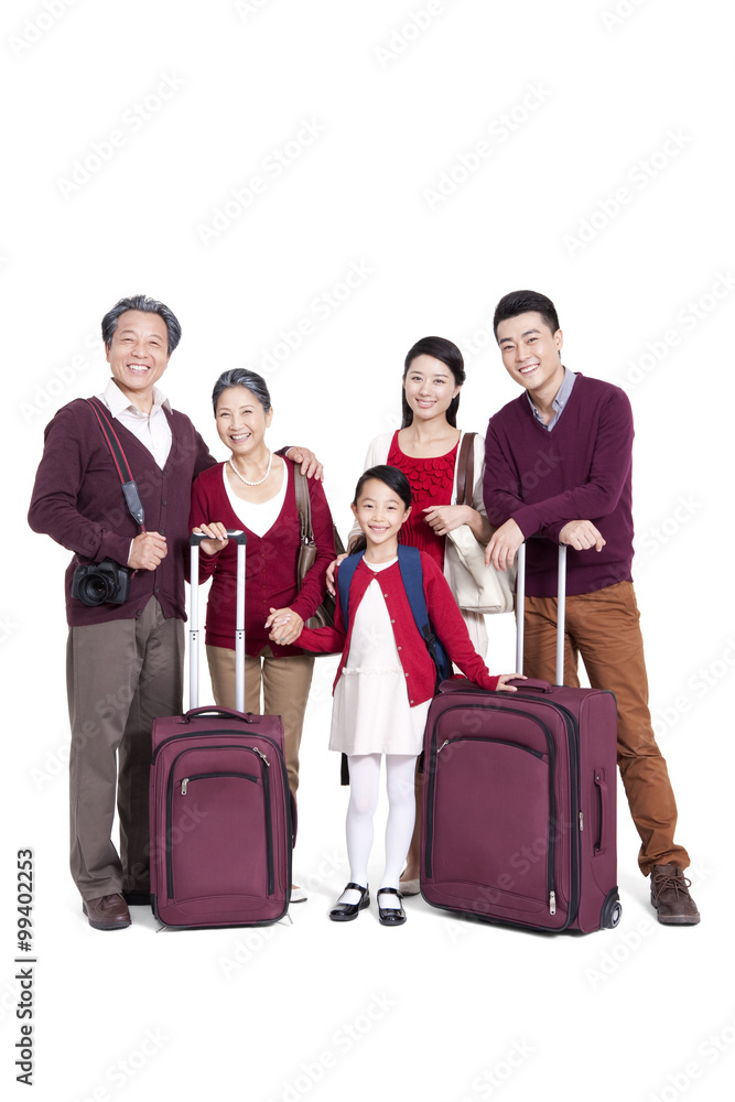 Joyful family going for a vacation