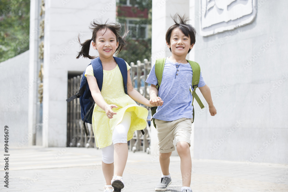 Cute schoolchildren 