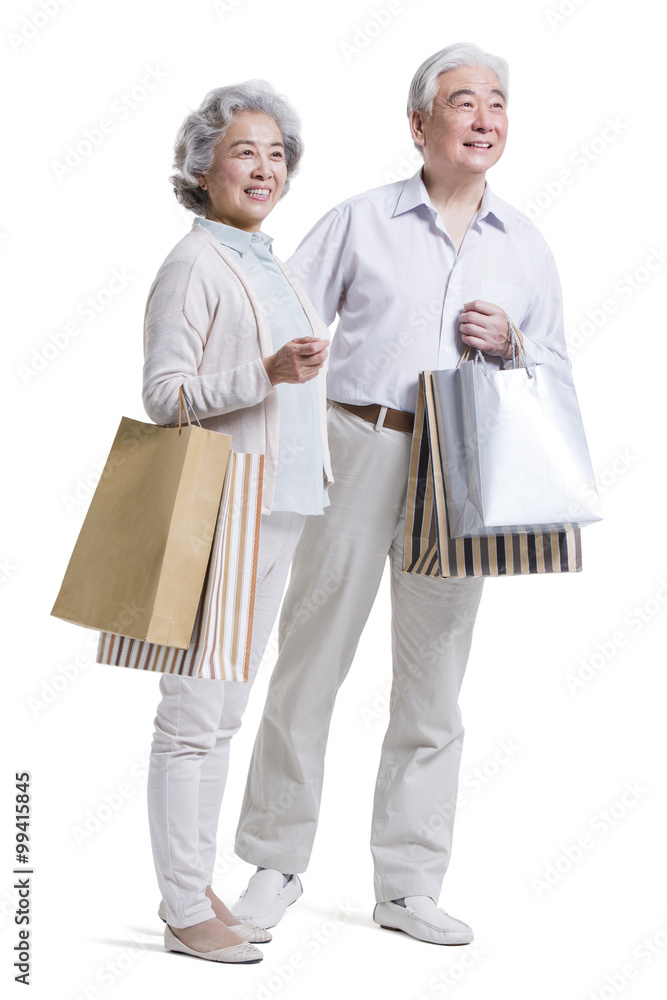 Senior couple shopping