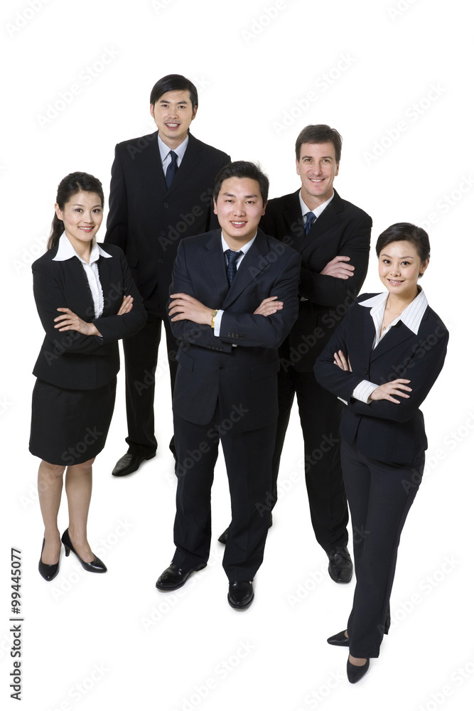 Business professionals on white background