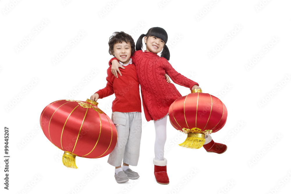 孩子们庆祝中国新年