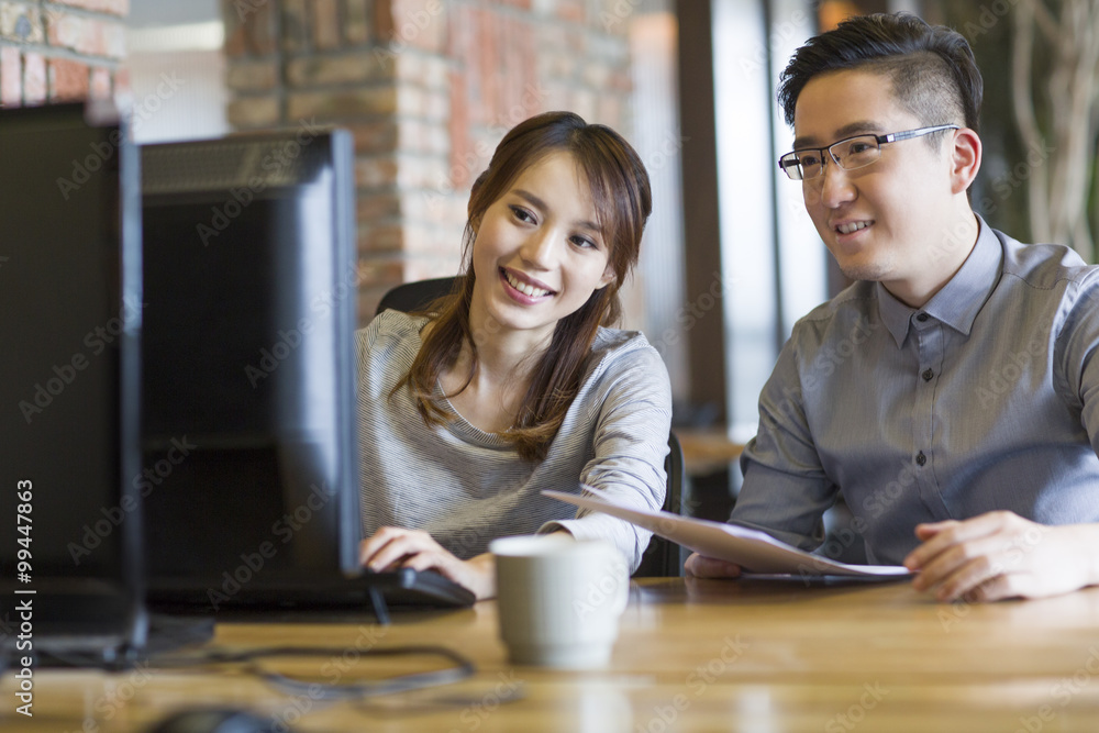 IT workers working in office