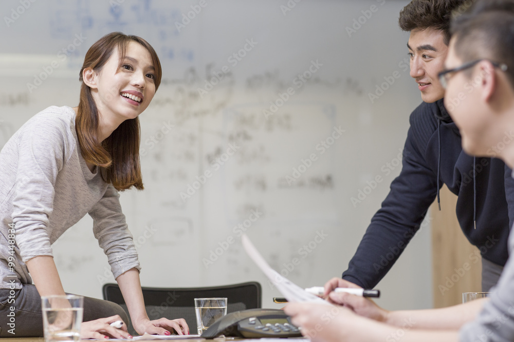 Business people having a meeting in board room