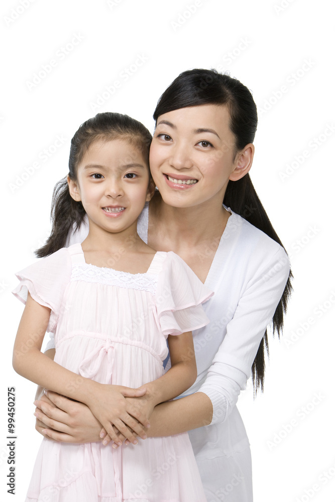 Portrait of mother and daughter