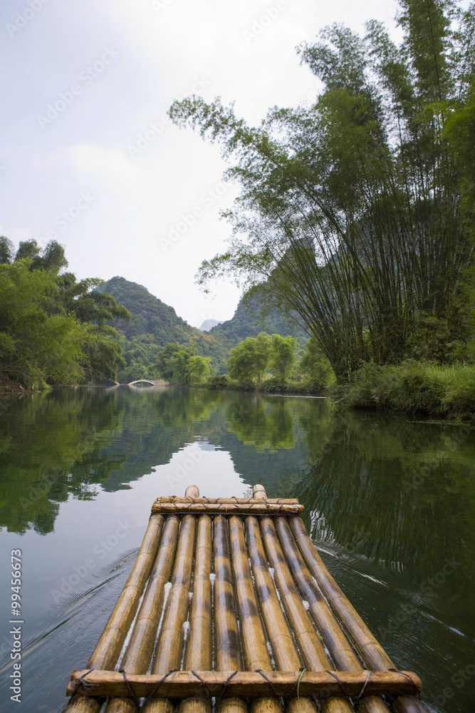 Raft on the Lijiang River