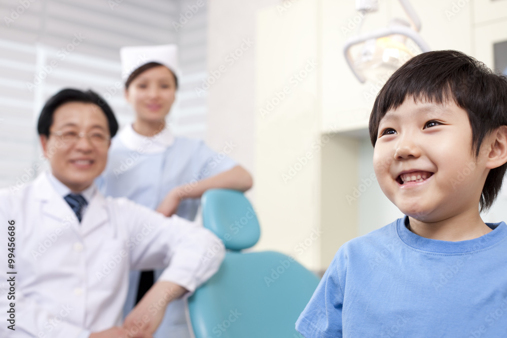 Little patient in dental clinic