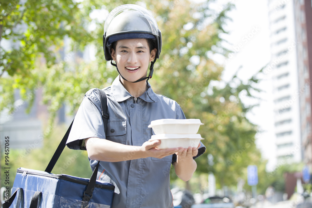 Take-out deliveryman