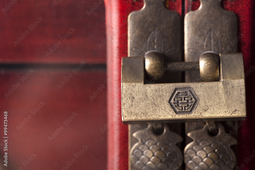 Close-up of an ornate lock