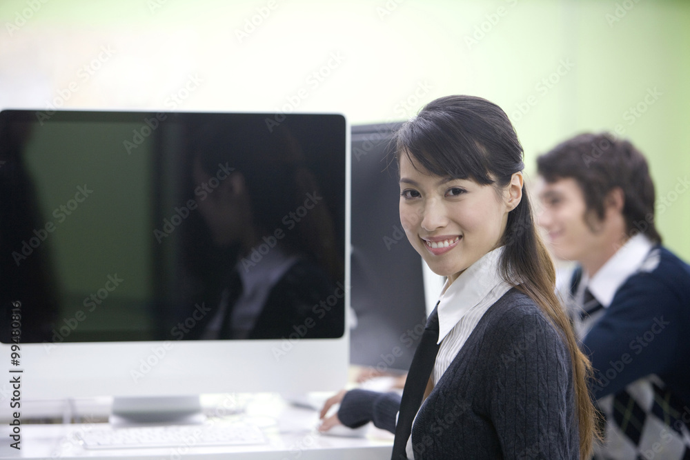 Students in the computer lab