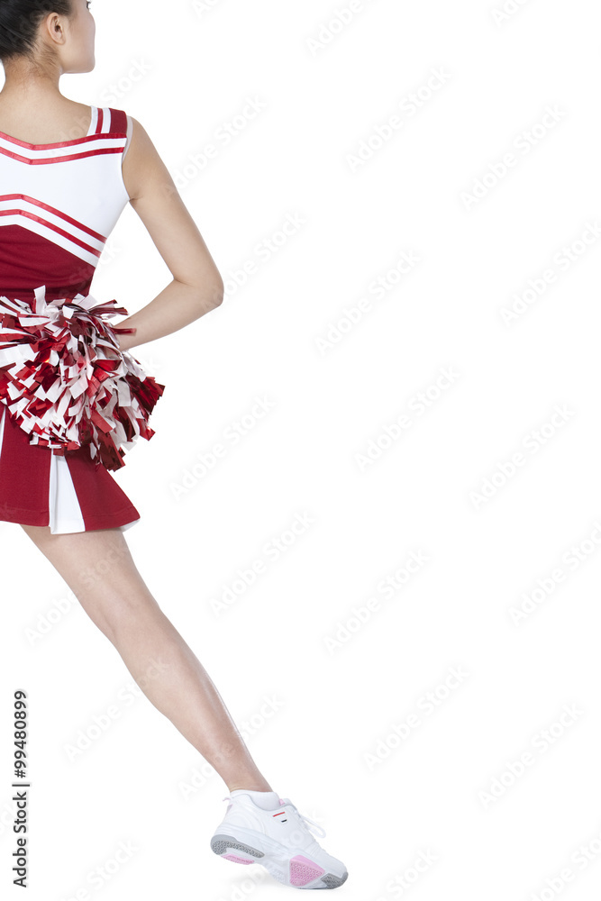 Portrait of a cheerleader in red