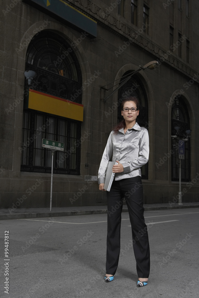 Portrait Of Businesswoman With Computer