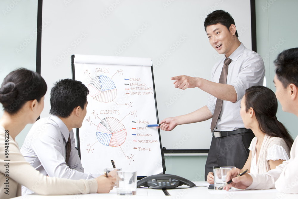 Business Executive Presenting to Business Team