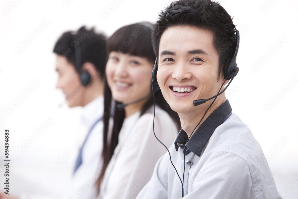 Professional customer service staff in office