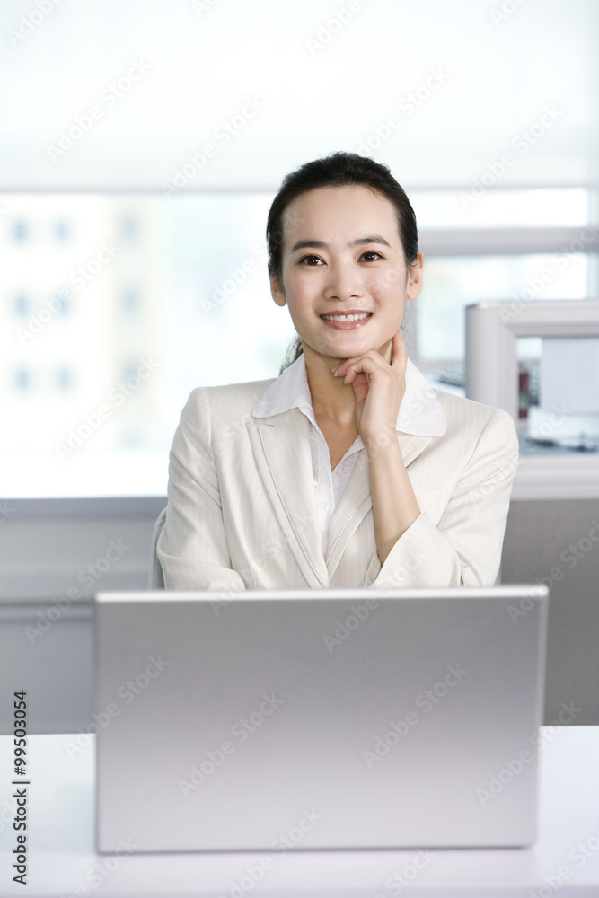 Office worker at her desk