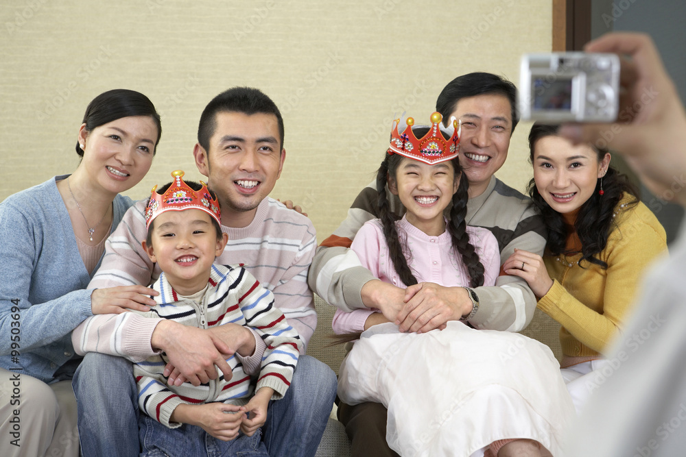 Family Posing For Photograph 