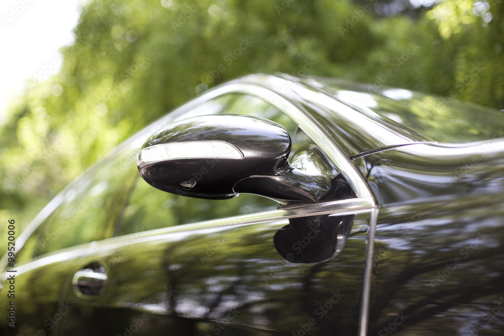 Rear view mirror of car