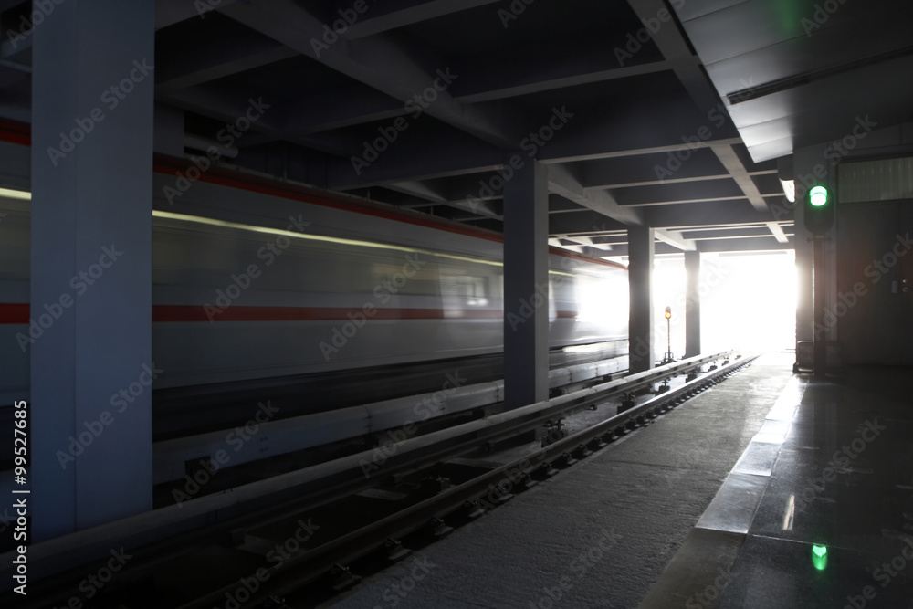 View Of The Subway Train Tracks