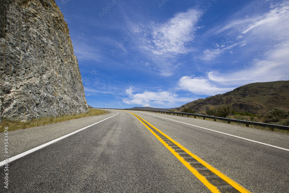 Road going through the mountains