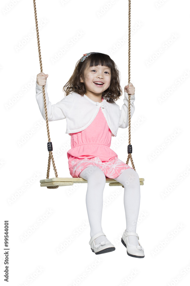 Cute little girl on swing