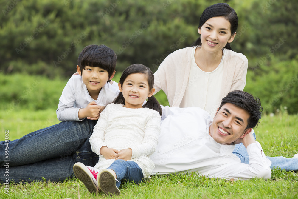 Portrait of happy family