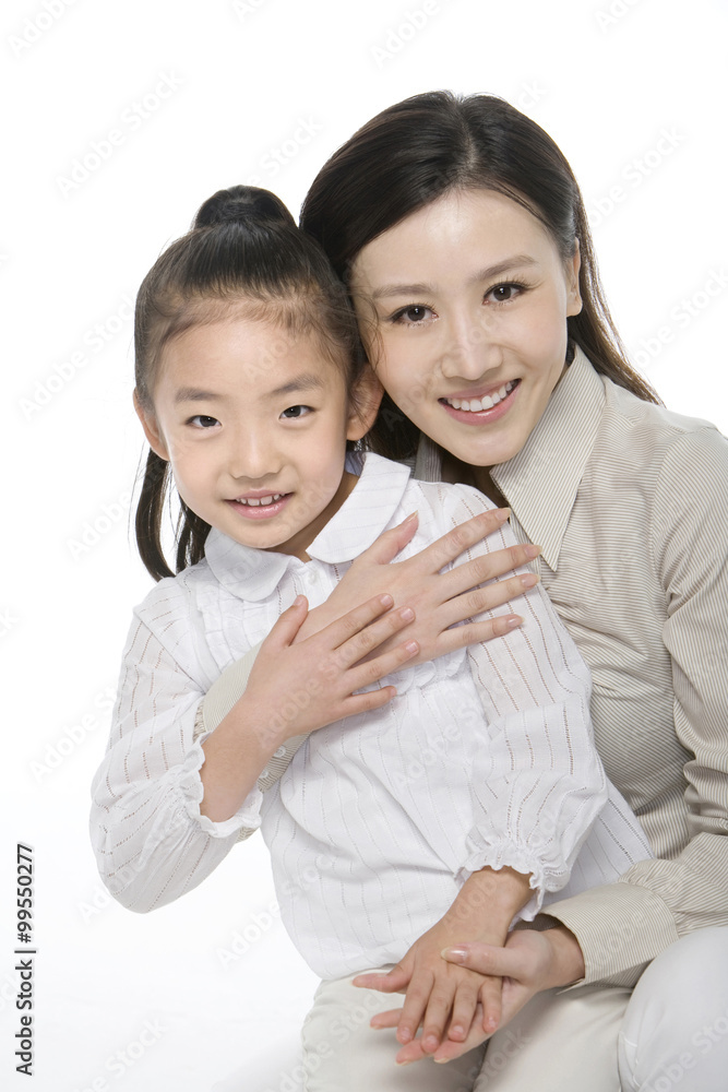 Portrait of mother and daughter