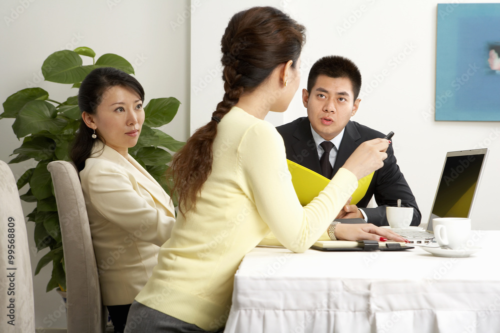 Businesspeople During Working Lunch