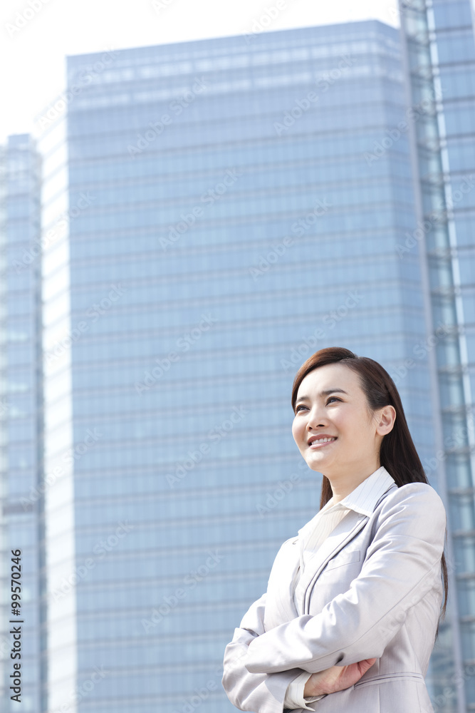 自信女商人的画像